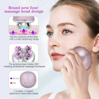 EMS 4D Roller Micro-Current Facial Lifting Massager Skin Tighten Wrinkle Removal Body Slimming Massager V Face Beauty Machine