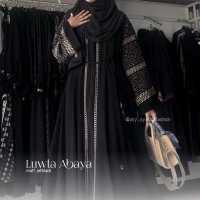 LUWLA ABAYA l ABAYA BORDIR RESLETING BY ASY SYAKIRA FASHION TEMBORO