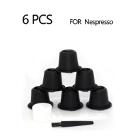 6Pcs Coffee Filter Capsule Pods For Nespresso Maker Machine Refillable Reusable Coffee Filter Capsule Pods Coffee Filters Set