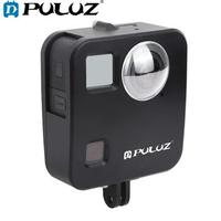 PULUZ Case Cover For GoPro Fusion Housing Shell CNC Aluminum Alloy Protective Cage with Basic Mount &amp; Lens Caps