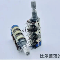 1 PCS Taiwan produced RK12 multi-channel audio volume adjustment 6-gang switch B10K × 6 serrated shaft length 20mm