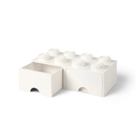 【LEGO 樂高】Room Copenhagen LEGO☆ Storage Brick 8樂高積木經典方塊八抽屜盒-白色(樂高收納盒)
