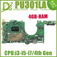 KEFU PU301L Mainboard For ASUS ASUSPRO ESSENTIAL PU301LA I3 I5 I7-4500U Laptop Motherboard REV2.0 Test work 100% Origina