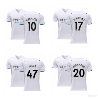 ฤดูกาลใหม่แมนเชสเตอร์ซิตี้ F.C. เสื้อฟุตบอลเสื้อยืด Tops de bruyne grealish Bernardo Away S-4XL ลำลอ