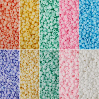 100g 2mm 3mm 4mm Frosted Opaque Round Glass Seed Beads Loose Spacer Seed Beads for Jewelry Making DIY Sewing Accessories