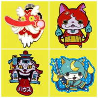 Cartoon Game Yokai Watch Drip Cat Enamel Brooch Pin Denim Jacket Lapel Metal Pins Brooches Badges Exquisite Jewelry Accessories