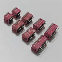 10PCS 2.54MM Slide Type Lateral Switch 1/2/3/4/5/6/7/8/10 Pin Position Way DIP Red Pitch Toggle Snap Switches