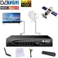 DVB-S2+T2 Combo TV Receiver 1080P HD Digital Satellite Finder DVB-S2 Satellite Receivers DVB-T2 Set-Top Box H.264 Q-BOX TV BOX