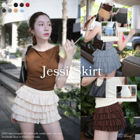 Jessi Skirt กางเกงกระโปรงเลเยอร์  กางเกงระบาย4ชั้น ผ้าGlossyRib กระโปรงผ้าร่องใส่สบาย  [LadyDarun Sh