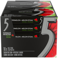 Wrigley 5 Prism Electric Watermelon Gum 10ct x 15pcs (Imported from Canada)