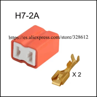 200SET H7-2A Ceramic bulb plug car wire female cable Waterproof 2 pin connector automotive Plug socket include terminal