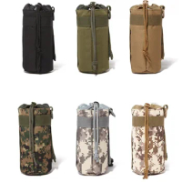 Tactical Military Molle System Water Bottle Bag Outdoor Sports Camping Hiking Travel Kits Survival Kettle Pouch Holder Bag Gear