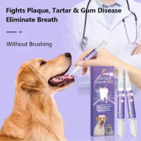 Natural Dog Toothpaste Gel Teeth Brushing Cleaner For Cats Dogs Breath Freshener Eliminate Bad Breath Pet Oral Care Supplies