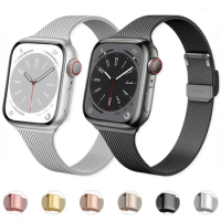 Metal Strap For Apple watch Ultra 49mm 9 8 7 45mm 41mm Breathable replacement wristband For Apple watch 6 5 4 3SE 44mm 40mm 42mm