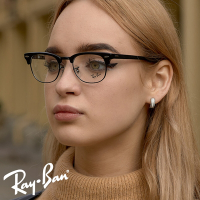 RayBan 雷朋 眉框光學眼鏡 Clubmaster系列/霧黑#RB5154 2077-53mm