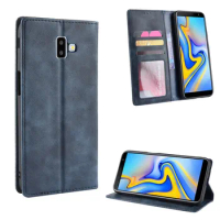 Flip Cover For Samsung Galaxy J6 Plus Case Wallet Card Stand Magnetic Book Cover For Samsung J6Plus J610F J610 Phone Cases