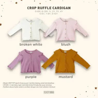 BOHOPANNA - CROP RUFFLE CARDIGAN - Cardigan Anak Perempuan 5-6Y MUSTARD