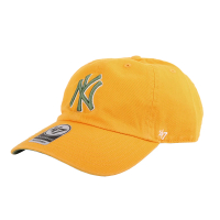 【NEW ERA】品牌洋基NY 綠繡線棒球帽(芒果黃)