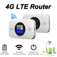 4G Wireless Router Portable Wireless Modem 150Mbps Portable Wireless Router 3000mAh Mobile Pocket WiFi Router with SIM Card Slot