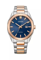 Citizen 西鐵城光動能藍色錶盤雙色調不鏽鋼錶帶男錶 BM7606-84L