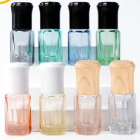 100pcs/lot 3ml Octagonal shape Glass Bottle Roll on Bottle, Perfume Roller Bottles, Essential Oil Packaging