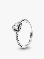 Pandora Heart sterling silver ring wih clear cubic zirconia