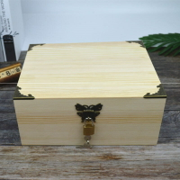 。帶鎖木盒復古收納盒定制長方形大小號木盒子定做木質包裝盒禮品