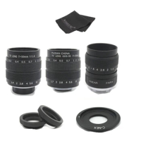 FUJIAN 35mm F1.7 CCTV Movie Lens + 25mm f1.4 TV Lens + 50mm f1.4 TV Lens for SONY E Mount A6500 A6300 A6100 NEX Series Camera
