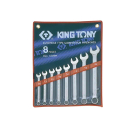【KING TONY 金統立】專業級工具 8件式 複合扳手組 梅開扳手 10~22 mm(KT1208MR)