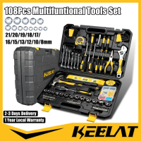 New product Keelat 108Pcs Multifuntional Tools Box Tools Set Steel Household Kits Hardware Toolbox S