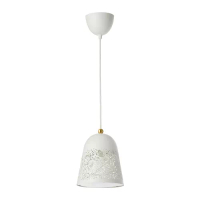 SOLSKUR 吊燈, 白色/黃銅色