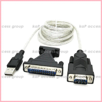 USB to RS232 (DB9 / Serial) Cable + adapter DB9 Female to DB25 Male (1.5เมตร) จัดส่งที่รวดเร็ว