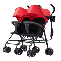 Easy to Take Travelling Baby Twin Carriage Simple Design New Born Baby Kinderwagen Light Weight Baby Stroller for Infant
