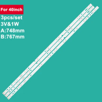 3pcs/set A:748mm* B:767mm 100% new Led Backlight strip for 40inch TV repair JL.D4091235-01AS-C 40LES73 40LES69