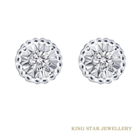【King Star】小幸運6分鑽石18K金耳環(視覺效果30分)｜指定卡滿5千回饋10%