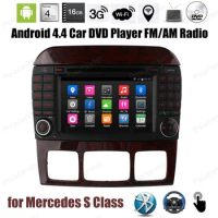 7 inch Android4.4 Quad Core Car DVD touch screen FM AM radio stereo Support DTV TPMS GPS DVR 3G WiFi BT For M/ercedes S Class