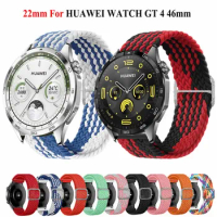 Nylon Loop Woven Strap for Huawei Watch GT4 46mm Smart Watch Wristband Bracelet for Huawei Watch 4 Ultimate GT 2 GT 3 Pro 46mm