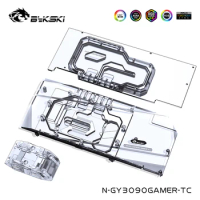 Bykski Video Memory Water Cooling Front Back Plate Block For GALAXY Geforce RTX 3080Ti,30803090 GAMER OC Cooler,N-GY3090GAMER-TC