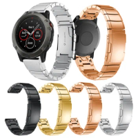 BEHUA Stainless Steel Watch Band For Garmin Fenix 3 5X 7X 6X Pro Sport watchband Strap Bracelet Accessories Classical Wristband