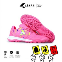 ARKAAI - Sepatu Futsal Mini Soccer Arkaai FLUXION Pink Hijau Sol Gerigi Karet Mentah Anti Selip 42 P
