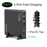 For Huawei P30 Fast Charging 87W Laptop Adapter PD Charger QC3.0 USB Type-C Charger for Mate 20/Mate 20 Pro/Mate 30/P20 Pro/P10