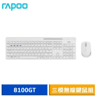 RAPOO 雷柏 8100GT 多模式無線鍵鼠組 (白)