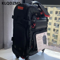 KLQDZMS 18"20"22 Inch New Suitcase Oxford Trolley Case Shoulder Bag Multifunctional Boarding Box with Wheel Rolling Luggage