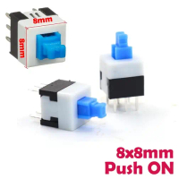 Touch Switch 8x8 Momentary Switch 8*8 mm 6 Kaki Push On Biru Putih Hitam Saklar