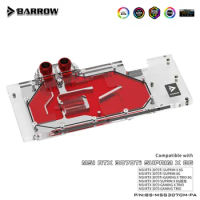 Barrow GPU Water Cooling Block For MSI RTX 3070 GAMING/SUPRIM X TRIO ,5V Light,Support Mount Original Back Plate ,BS-MSG3070M-PA
