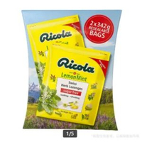 內地直送 - Costco/開市客 瑞士Ricola利口樂檸檬薄荷潤喉糖342g*2無糖配方