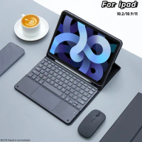 Magic keyboard Wireless Mouse For iPad 9th Generation Case 2021 iPad 10.2 7th 8th Gen Cover iPad Pro 11 2022 10th Air 5/4 Funda