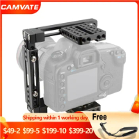 CAMVATE Camera Cage Rig For Canon 60D/70D/80D/5D MarkII 5D MarkIII/5DS/5DSR/Nikon D3200/D3300/D610/DF/a58/A99/a7/a7II / GH5/GH4