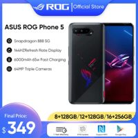 ASUS ROG Phone 5 5G moblie phone Snapdragon 888 6.78'' 144Hz AMOLED 6000mAh 65W Fast charging Gaming Phone NFC 16GB 256GB
