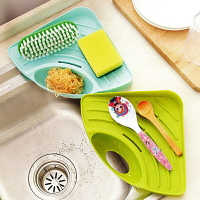 萊珍斯洗碗洗菜池吸盤三角架瀝水架抹布洗碗布洗碗巾清潔球瀝水盤